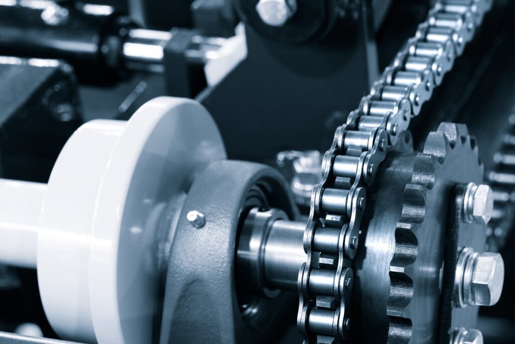 Chain driven conveyor belt components.